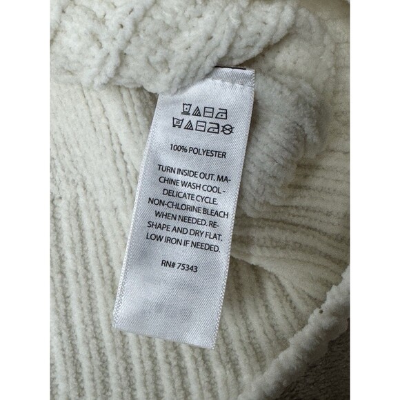 Rachel Zoe Ivory Cable Knit Sweater Vest Medium Sleeveless Chic Layering Piece - Picture 6 of 7